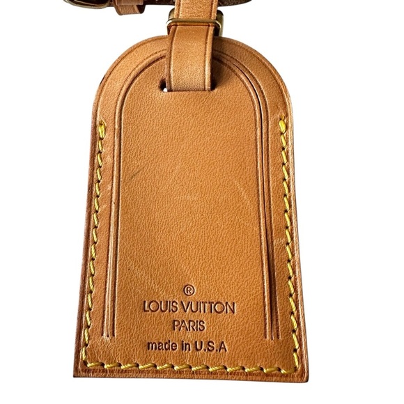 Authentic Louis Vuitton Vachetta Leather Large Luggage Tag with Poignet - Picture 2 of 8